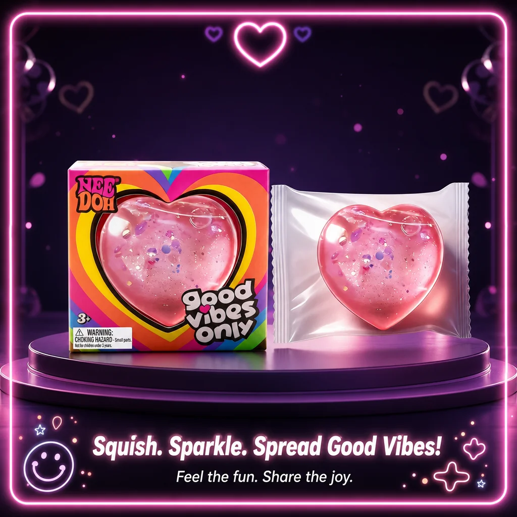 NEEDOHL Super Soft Heart Shape Squishy Stress Relief Toy Decompression Toy for Kids Office Workers Nontoxic Cute Gift
