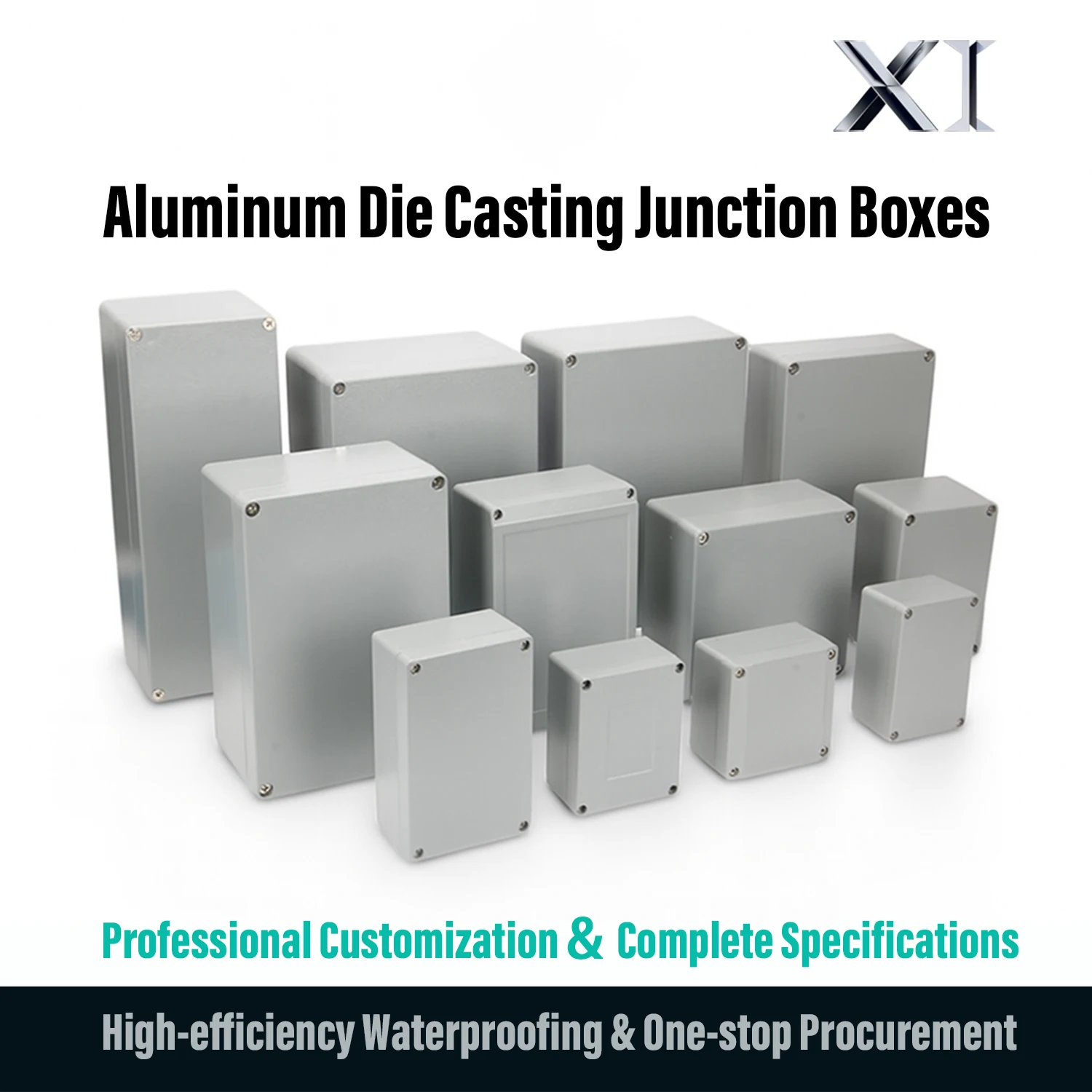265*185*95mm Industrial Grade Cast Aluminum Waterproof Distribution Enclosure Box Outdoor Sealed Housing for Power Connection