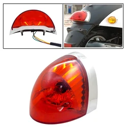 Universal Red Lens Scooter E-Bike Rear Brake Light Moped Indicator ABS Motorcycle Tail Lamp For Honda Giorno Suzuki Yamaha Vino