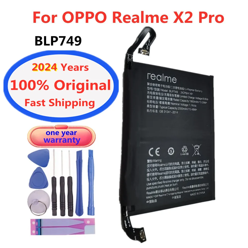 2024 Original BLP749 Battery For OPPO Realme X2 Pro X2Pro RMX1931 4000mAh High Quality Phone Battery Bateria In Stock + Tools