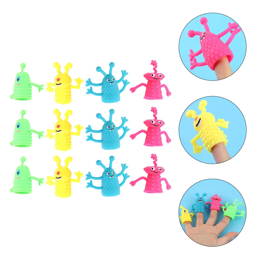 12 Pcs Finger Puppet Hand Kids Toy Dolls Filler for Baby Puppets Plaything