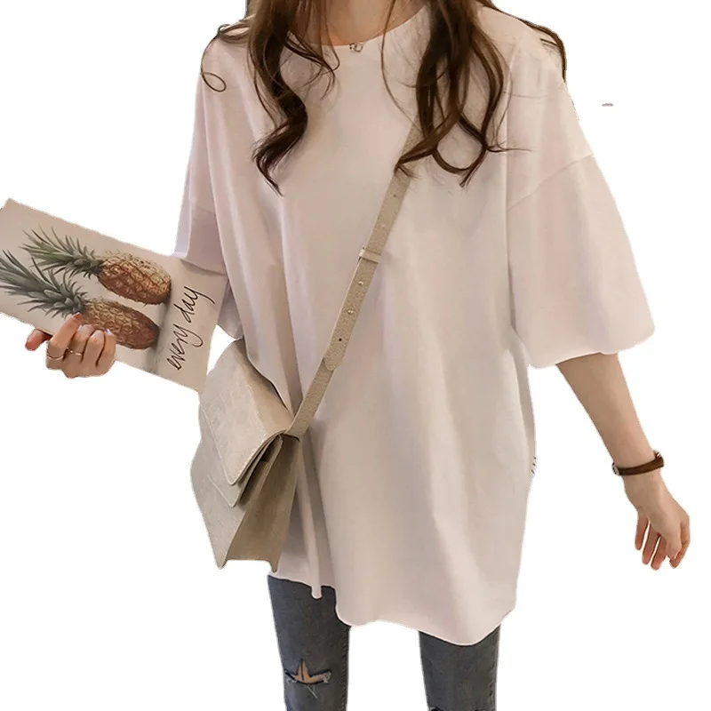 Large Size Candy Color Block Short Sleeve T-Shirt Women's Korean Style Clean Fit Ladies Inner Wear Winter Collection - view 5