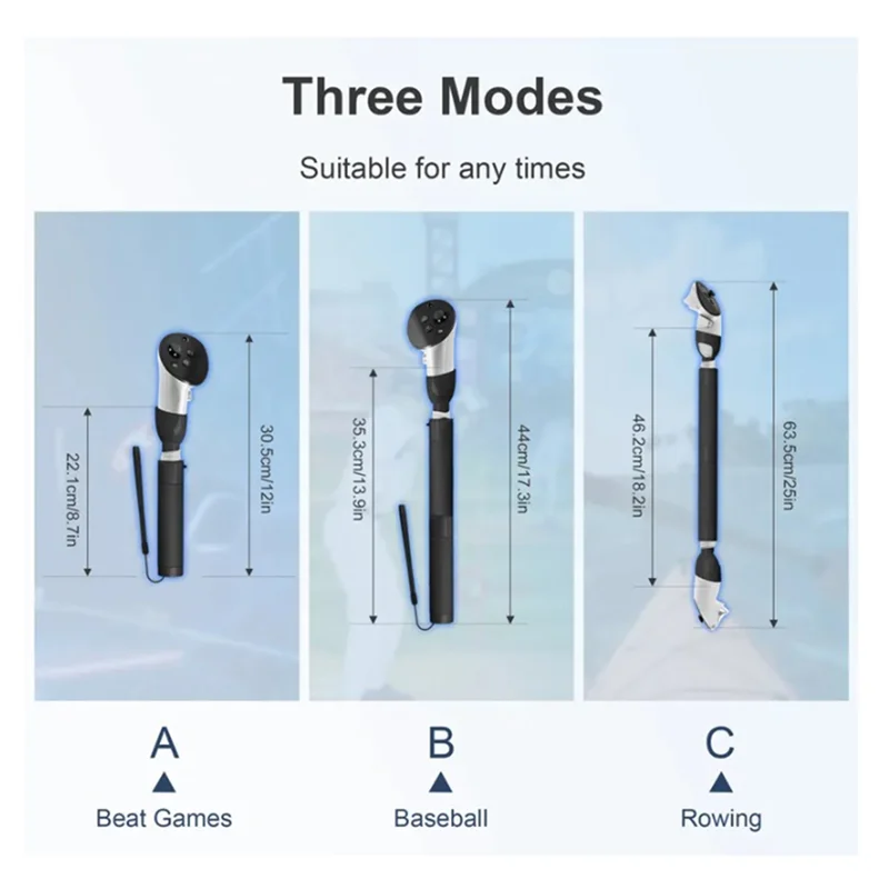 Aa87 novo para oculus quest3 peças de reposição controladores vr alça longa sabre de luz dupla para meta oculus quest 3 vr accessor