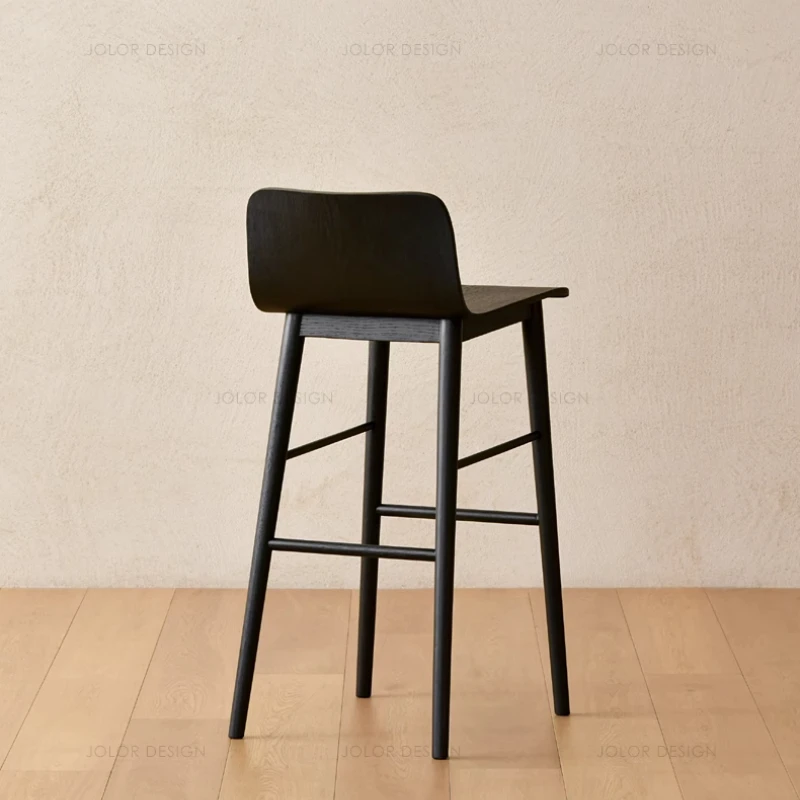 Sillas de bar industriales de metal mostrador de madera   Sillas de Bar de salón nórdico, sillas de barbero negras para barra de cocina, muebles de lujo