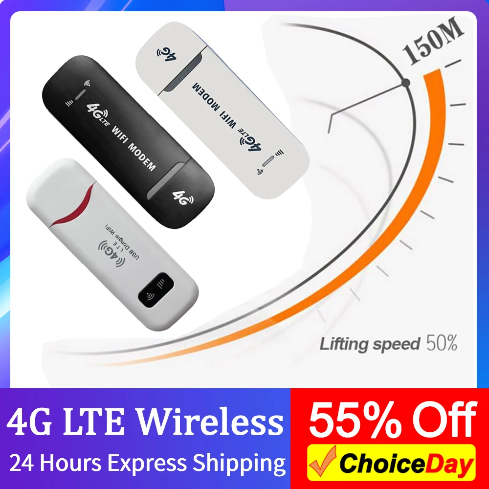 

4G LTE Wireless 150Mbps Modem Stick 4G Sim Card Wireless Router USB Dongle Mobile Broadband Home Office Wireless WiFi Adapter