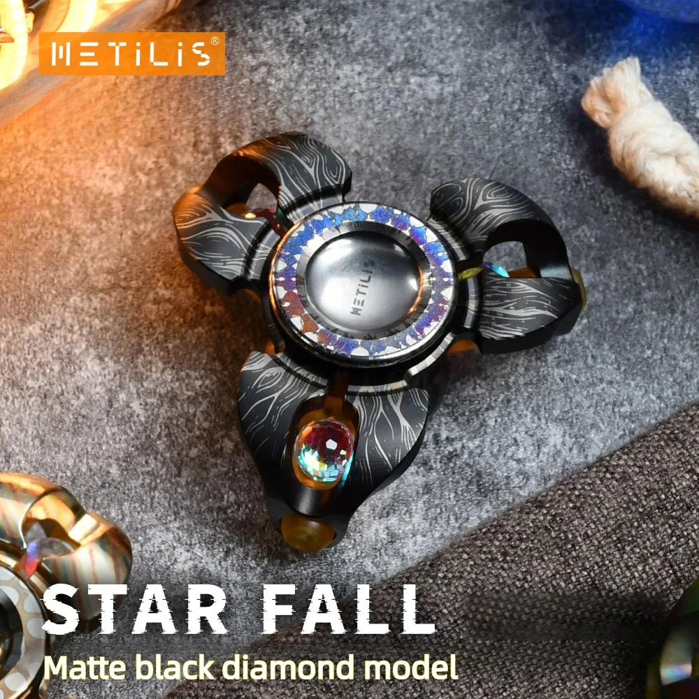 

Металлическая механическая вращающаяся игрушка-спиннер METILIS EDC Starfall Alloy Tri-Leaf для снятия стресса на рабочем столе