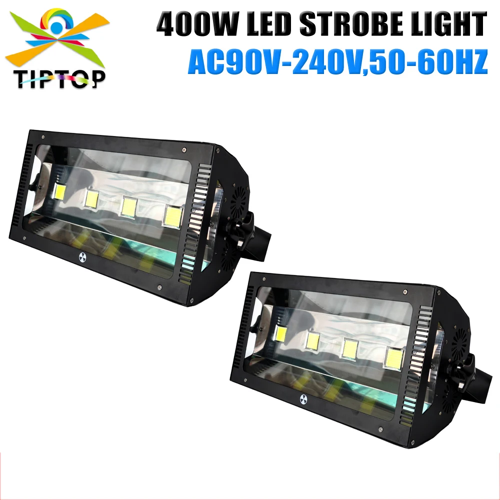 Freeshipping 2XLOT 400W Led Strobe Light Streamlined 4 x 100W White Led Die-cast Aluminum Overheat Protection 90V-240V TP-S400