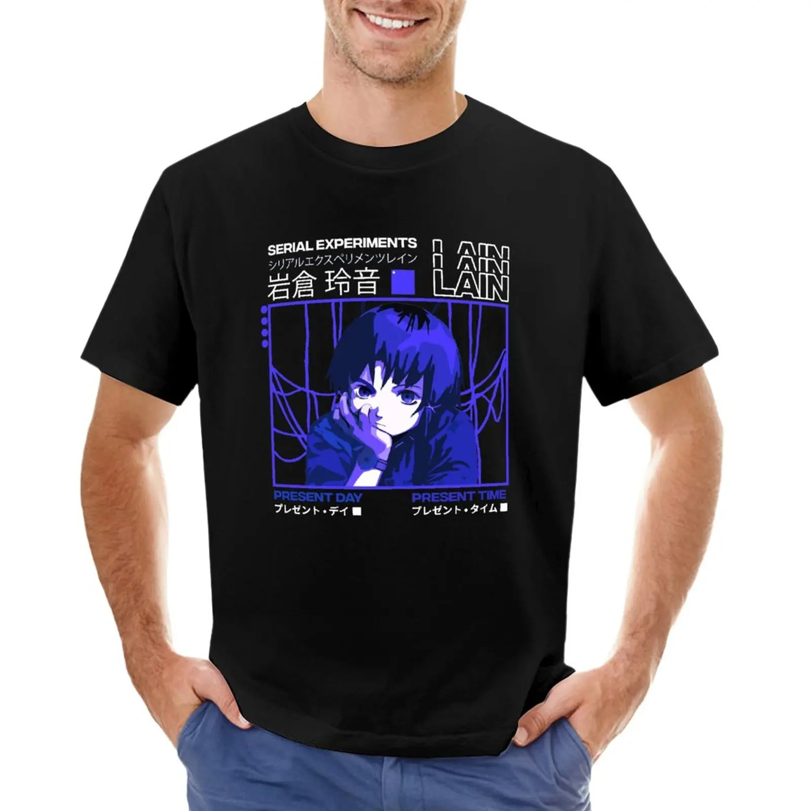 

Serial Experiments Lain Darker T-Shirt plain t-shirt blank t shirts Short sleeve tee men