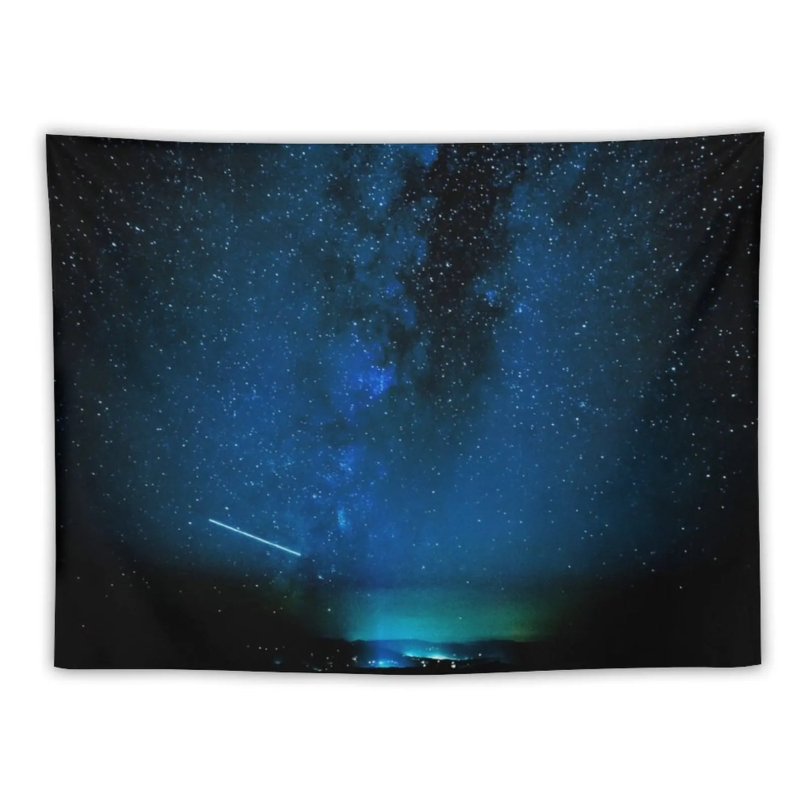 Stars and Space Night Sky - Blue Starry Milky Way in Arizona Tapestry Room Design Tapestry