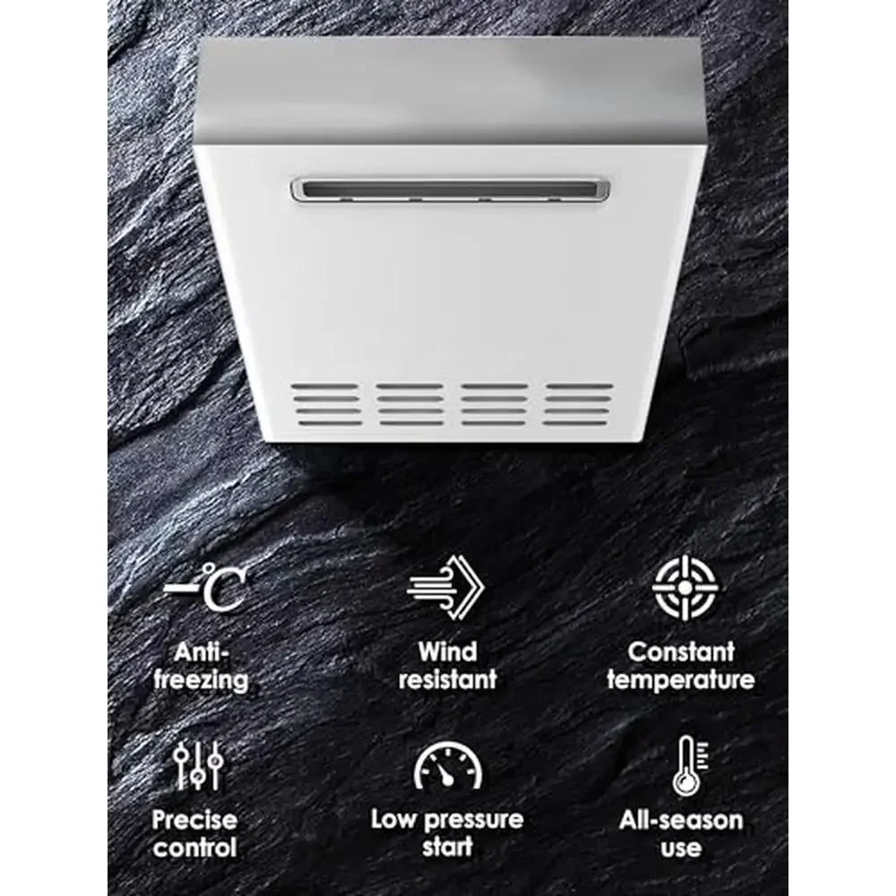 Scaldabagno senza serbatoio a propano da esterno 5,2 GPM 130000   BTU Telecomando su richiesta Scaldabagno residenziale istantaneo IPX5
