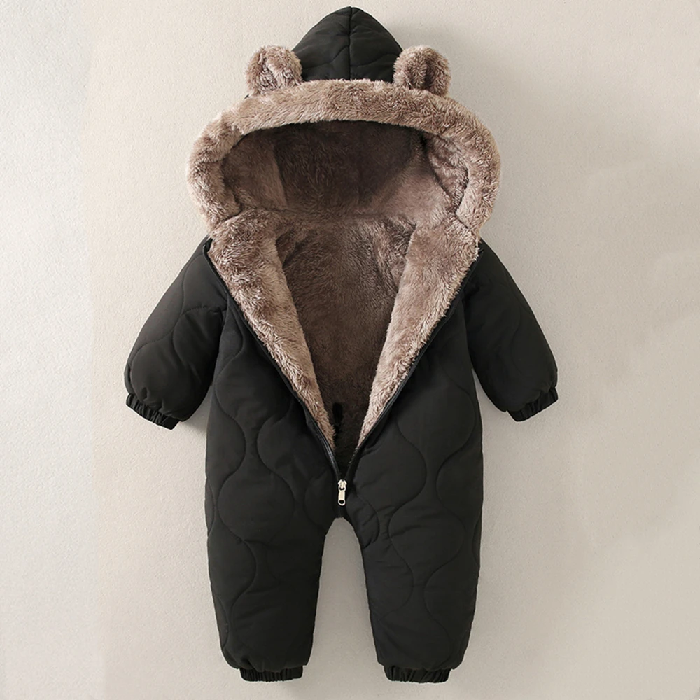 

2025 New born Baby Girl clothes Winter Snowsuit Plus Velvet Thick Baby Boys Jumpsuit 0-3 Years Romper boy Overalls Toddler Coat