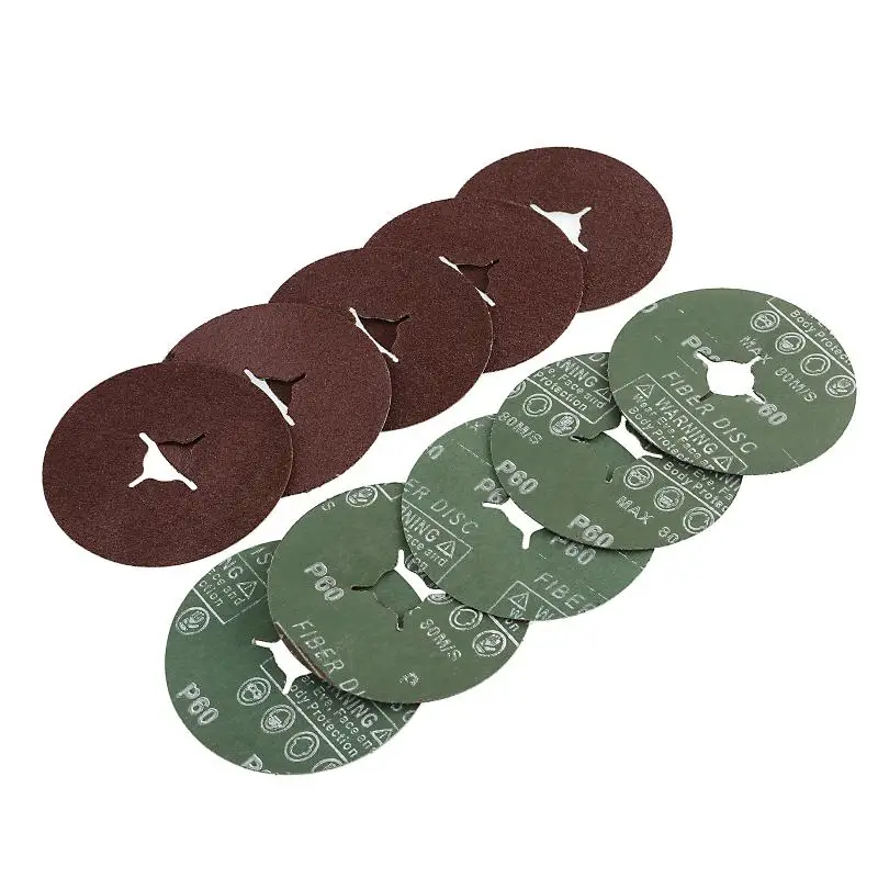 

50Pcs Sandpaper Disc P24 P36 P40 P60 P80 P120 Abrasive Sanding Disc Cross Hole Red Steel Sandpaper Disc for Woodwork Mental