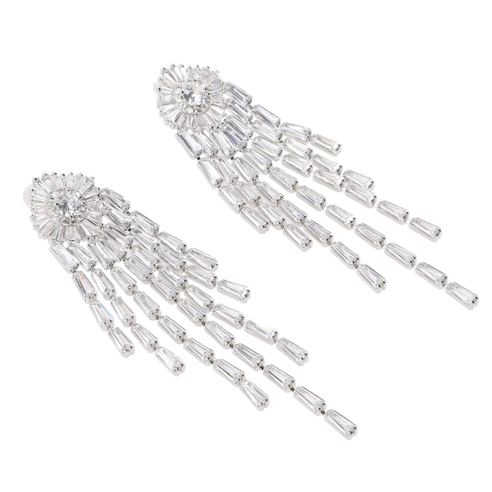 

Tassel Earrings Women Delicate Earrings Long Drop Zircon Delicate Lightweight Safe Daily Party Wedding Festival Holiday Gift