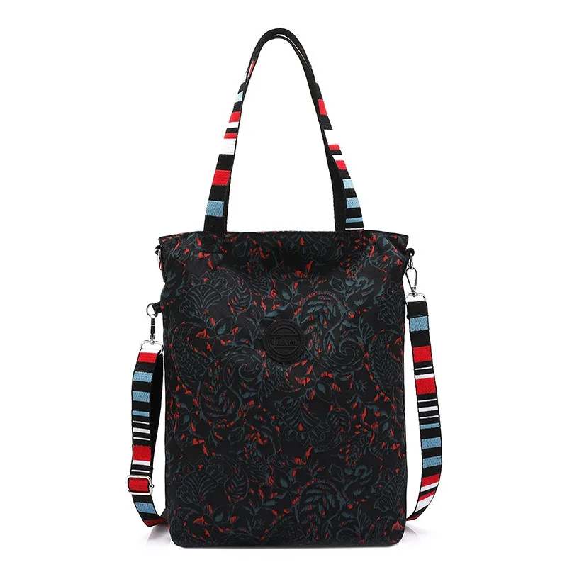 

Nesitu High Quality Flower Pattern A4 Nylon Women Shoulder Messenger Bag Cross Body Handbag Waterproof Lightweight M0819