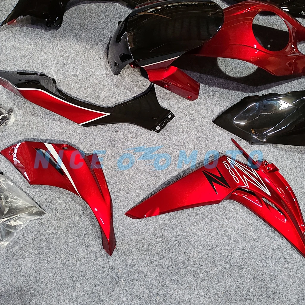 مجموعة انسيابية حقن بلاستيكية ABS مناسبة لدراجة نارية كاواساكي Z1000 2015 2016 2017 2018 2019 Z 1000RR Z1000 RR باللون الأحمر