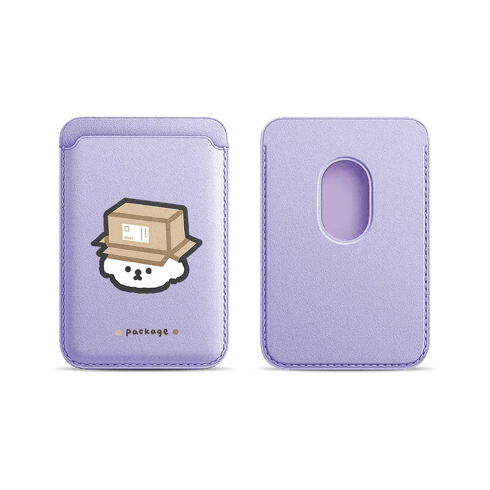 Puppy Leder-Kartenetui Handyhülle Kartenhalter für Magnetische Hülle Geeignet für alle iPhone Magsafe Karten-Handy-Rückseiten-Taschen – Detail 8