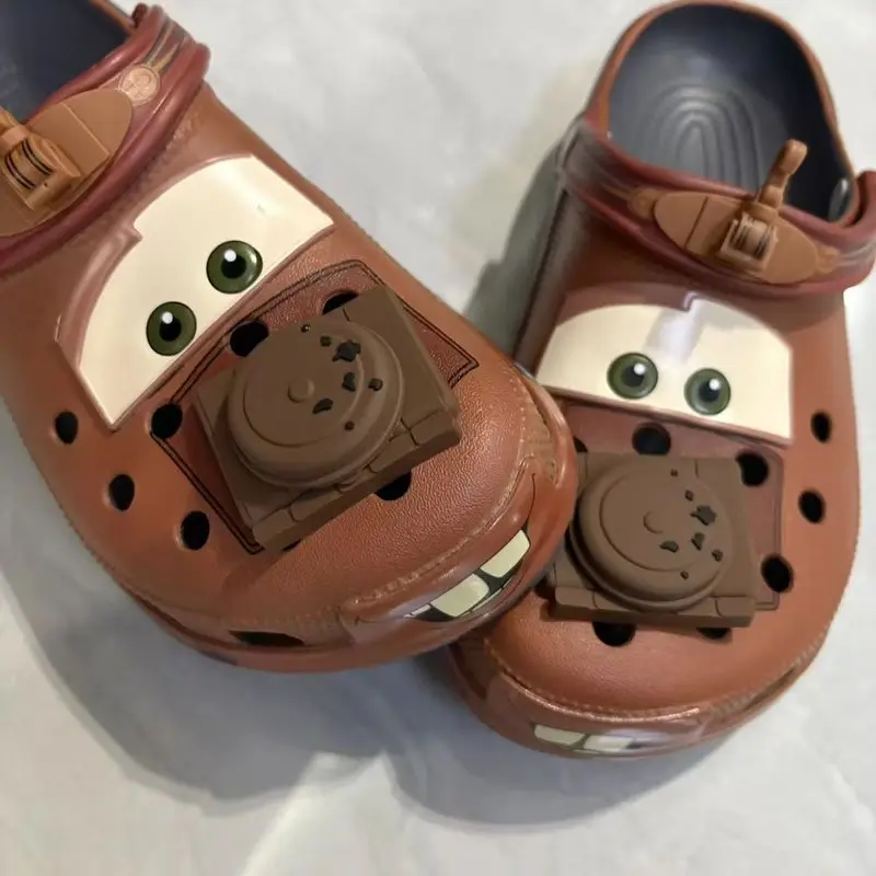 

Adult Cartoon Mater Slippers Cars Shoes Outdoor Sandals Cute Figurine Anime Trailer Character Cave Shoes Sandals Eva Shoes Gift