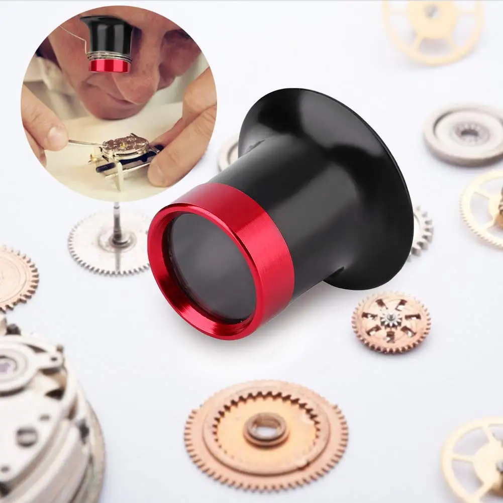 Lupa de aleación de aluminio para reparación de relojes, accesorio de cristal para joyería de diamantes, 3X, 5X, 10X, 15X, 20X