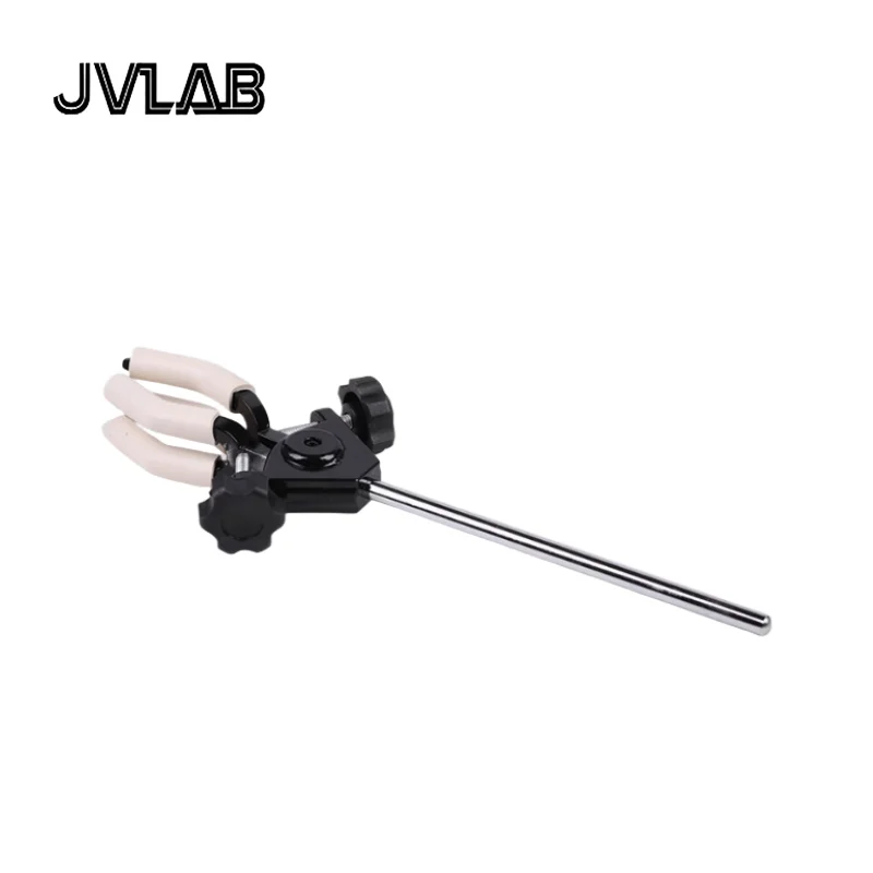 Braçadeira universal de laboratório, braçadeira dupla ajustável de quatro mandíbulas, braçadeira de tubo condensador, borracha antiderrapante