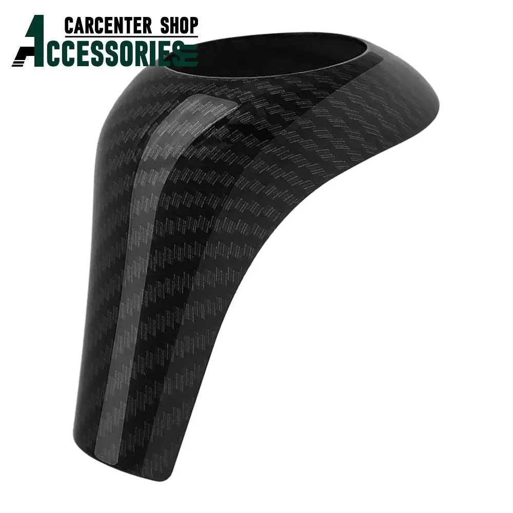 Car Gear Shift Knob Cover Interior Trim For Mercedes-Benz W204 C Class ABS Carbon Fiber Grain Car Lever Gear Shift Knob Collar