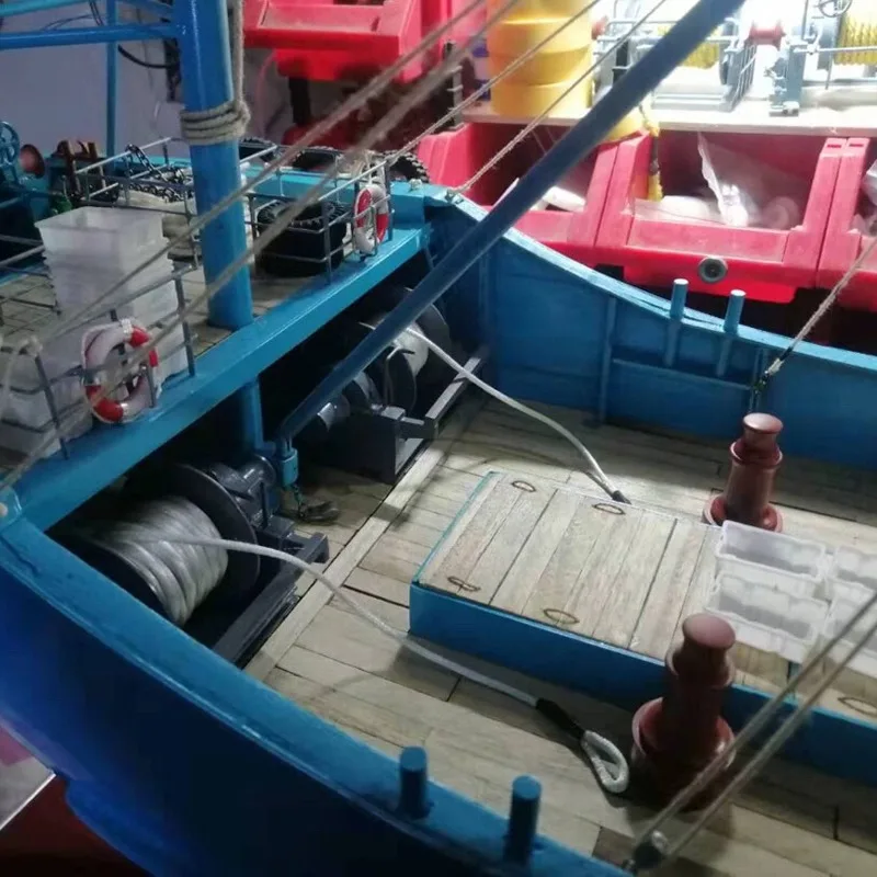 Barco teledirigido de 89cm, modelo de barco de pesca con Control remoto de Zhejiang, estructura de madera, Kit de modelo de barco RC, barco de juguete, regalo para niño