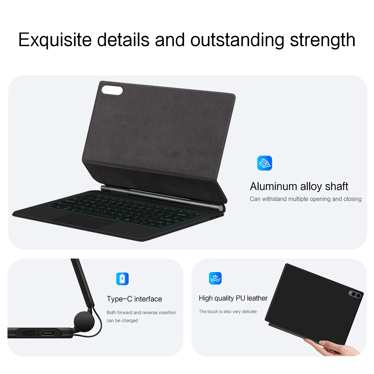 حافظة فوليو جديدة للوحة المفاتيح السحرية لعام 2025 لهاتف سامسونج جالاكسي تاب S11 Ultra 14.6 بوصة S10Ultra متعددة اللمس بإضاءة خلفية مغناطيسية PU غطاء ذكي #6