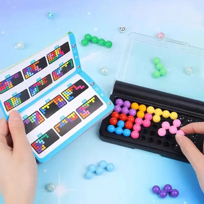 1 box set Intelligence Magic Beads Convenient Travel With Out Kids Logic Cognitive Exercise, Brain Game Puzzle Toys DIY 120 Off