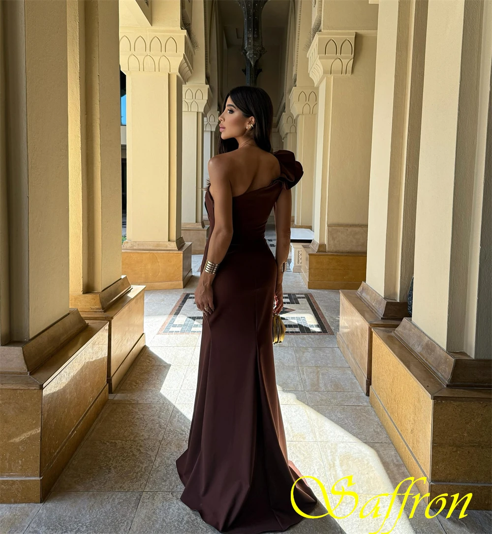 تخصيص أنيقة جيرسي واحد الكتف مساء اللباس الكلاسيكية حورية البحر فساتين حفلة موسيقية أزياء قطار الاجتياح فساتين المناسبات الخاصة