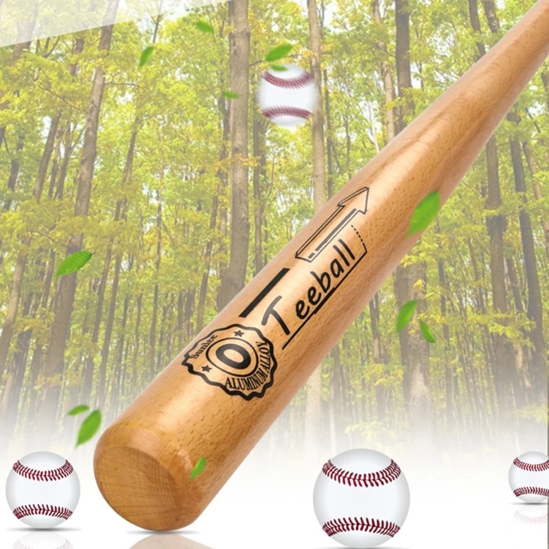 Palo béisbol madera dura profesional, bate béisbol madera maciza, equipo autodefensa R66E