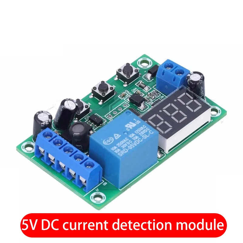 Módulo de detección de corriente CC YYI-2, controlador de interruptor de alarma de sobrecorriente, pantalla Digital, relé, protección de parada del Motor, 5V, 12V, 24V