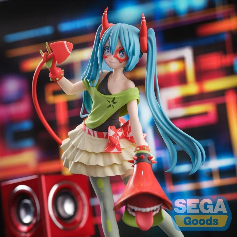 SEGA Original Hatsune Miku Project DIVA- X FIGURIZMα DE:MONSTAR T.R Action Figure Toys For Kids Gift Collectible Model Ornaments