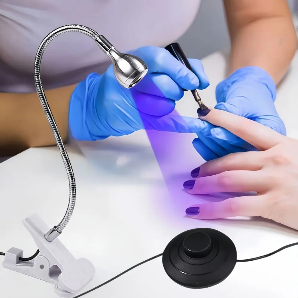 

5W Power UV LED Nail Lamp Clip-On Foot Pedal Switch Desktop Nail Dryer Flexible Flash Curing Gel Polish Curing Lamp