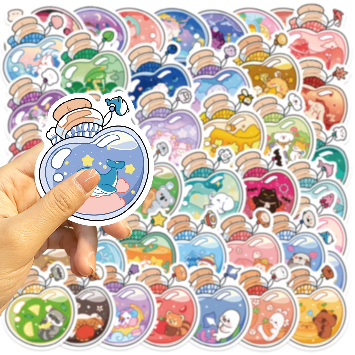 10/50PCS Cartoon INS Bottle Spirit Graffiti Sticker Exquisite Fashion DIY Toys Secret for Bottle Travel Bag Aesthetic Decals 4