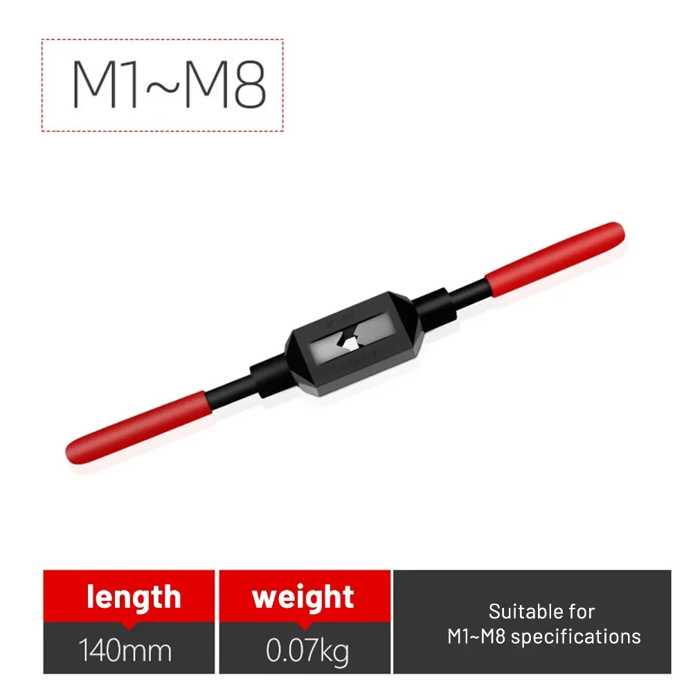 Multifuncitonal Screw Tap Wrench Non Slip Handles Rustproof Tool Workshop Equipment High speed Steel Machinist