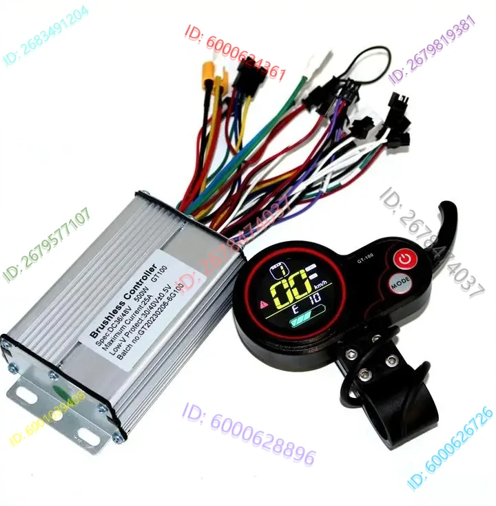 

GT-100 LCD Display Instrument Dashboard Controller Cable Kit 36V 500W Controller Electric Scooter Spare Parts Accessories Parts