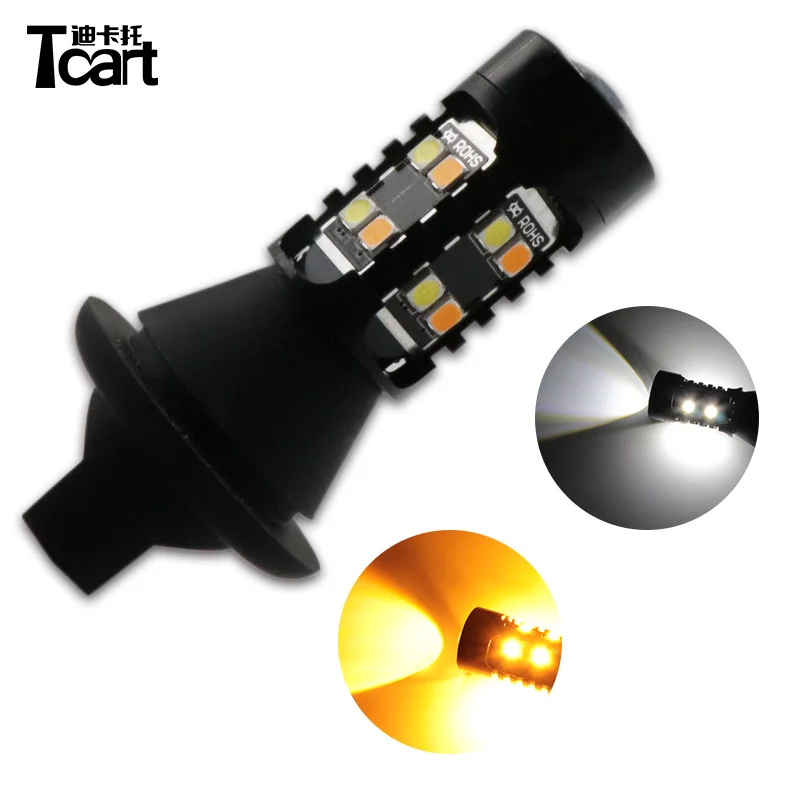 Tcart LED BA15S 1156 BA15D 1157 P27W 3156 WY21W T20 7440  Cars DRL Daytime Running Lights Turn Signals Auto Bulbs