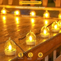 Creative New LED Solar Candle Light Outdoor Waterproof Courtyard Villa Garden Camping Landscape Decoration Atmosphere Lighting