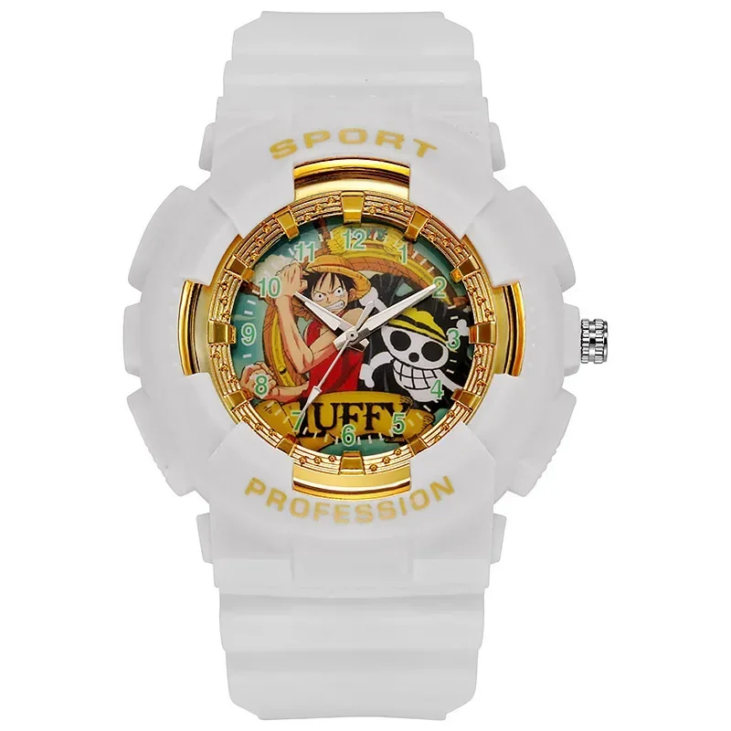 New One Piece Children Electronic Watch Anime Luffy Student Waterproof Wrist Watch Boy Girl Quartz  Sports Watch Kids Gift