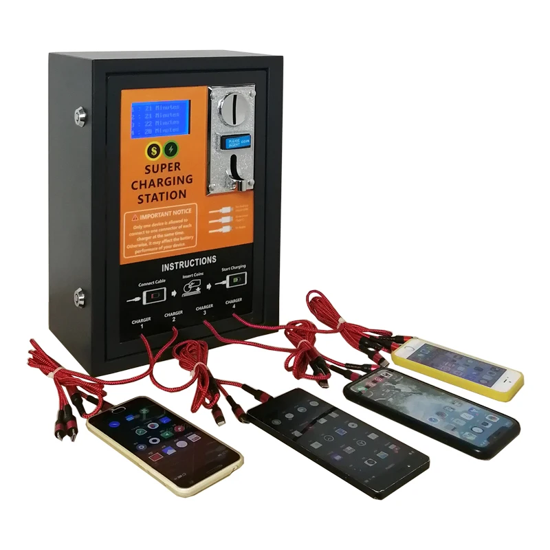 2022 New Products Coin-Operated 3-in-1 Charging Cable Cellphone Charger in Public Place