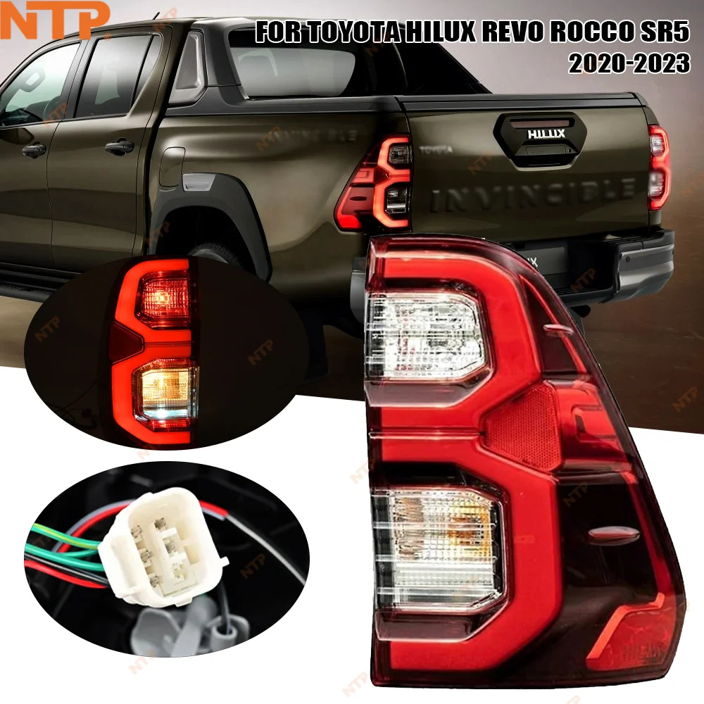 

For Toyota Hilux Revo 2020 2021 2022 2023 Tail Light Assembly LED Rear Lamp Total Set Left+Right Brake Turn Signal Pickup Parts