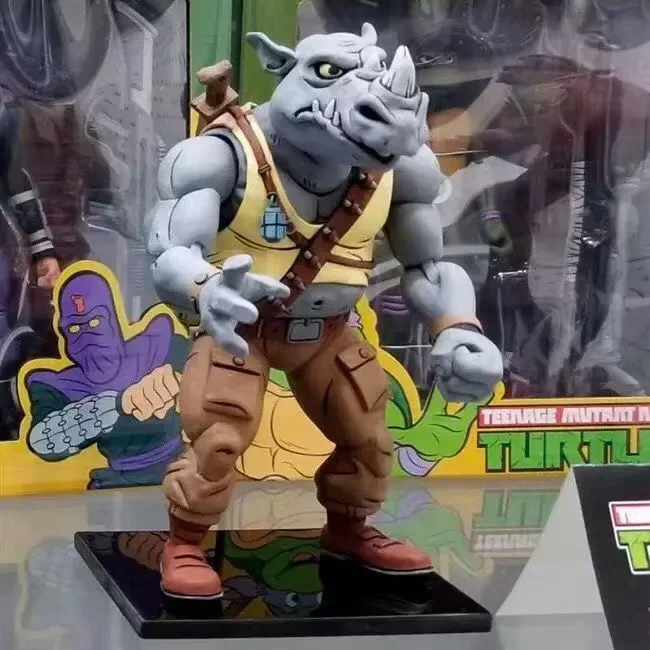 NECA Shredder Michelangelo Voet Soldeer Donatello Krang Figuur Bebop Rocksteady Schildpad Figuur Action Beeldje Speelgoed 2 stks/set