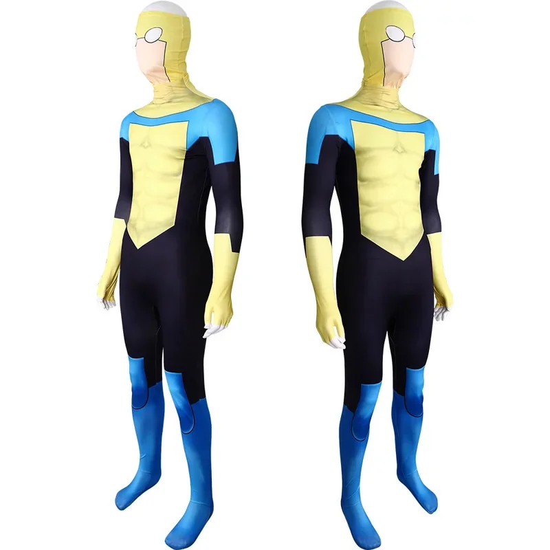 زي RT01 Lnvincible Young Hero التنكري مع بذلة مطبوعة على شكل علامة، عباءة، أداء مسرحي لعب الأدوار في جميع أنحاء البطل Gf1