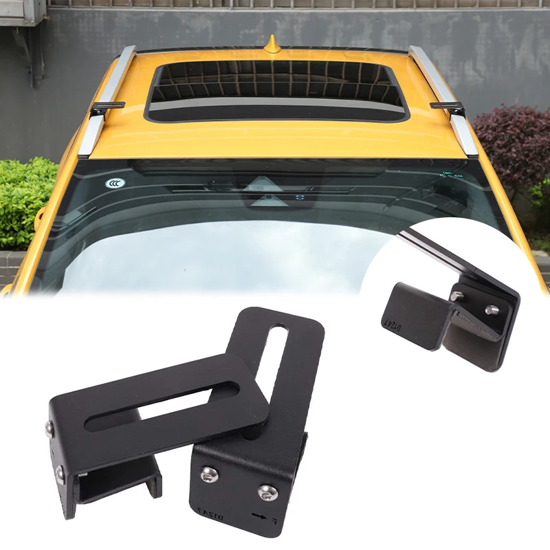 For Ford Ranger T9 2023+ 2Pcs Carbon Steel Roof Rack Light Bar Brackets Bolt-On No-Drill Fitment LED Pod Mount