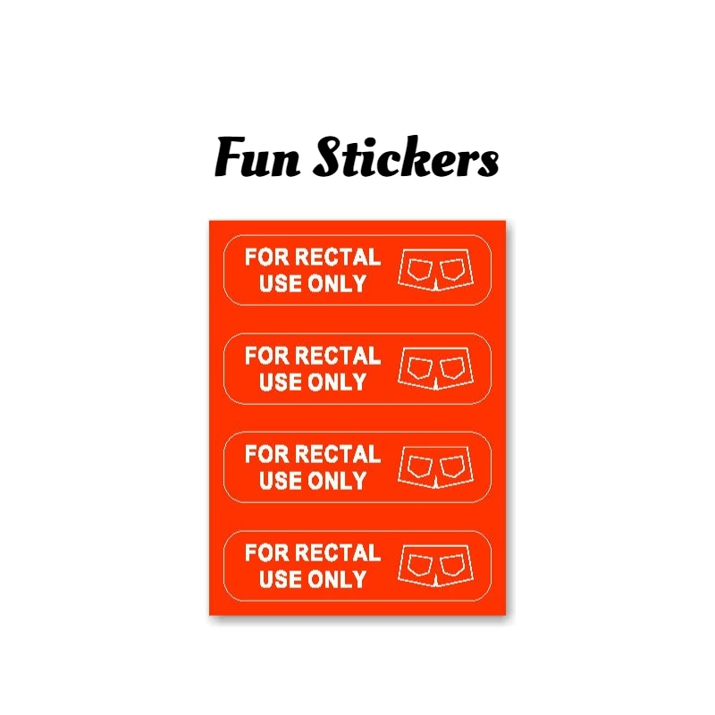 

100pcs Fun Stickers Hot Spot Red Bright Surface Waterproof for Rectal Use Only Prank Sticker Rectal Label