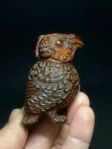 

Хорошая подставка из самшита, ручная резная фигурка попугая, птицы, украшение, коллекционная