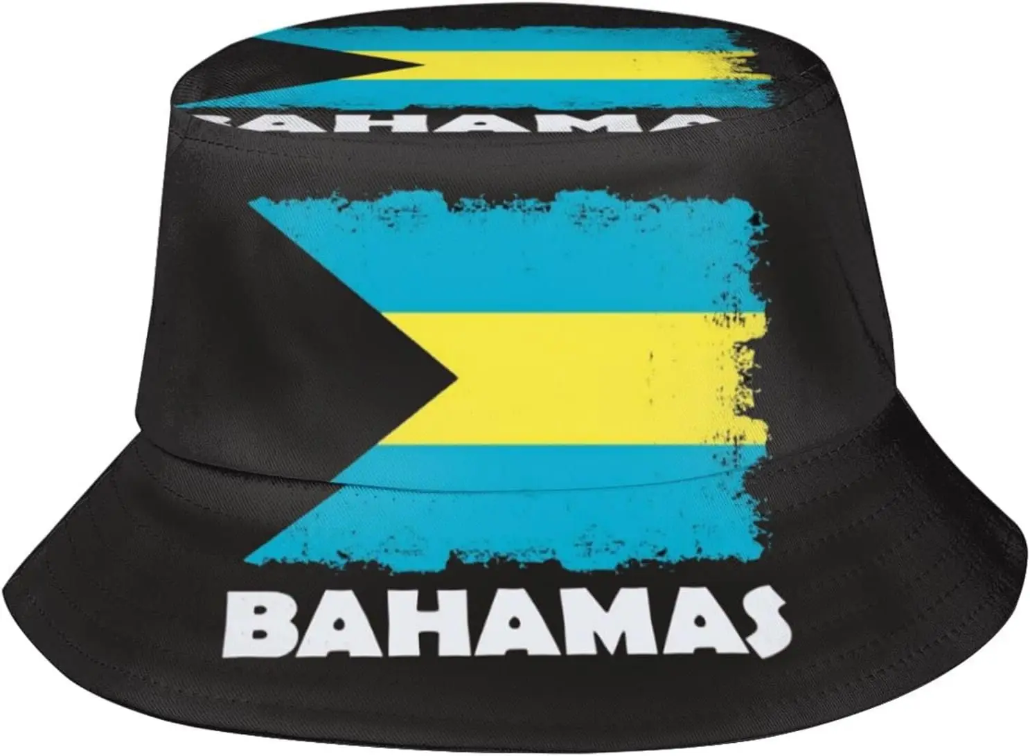 Bahamas Flag Bucket Hat Packable Outdoor Bahamian Sun Hats Fisherman Caps for Men Women