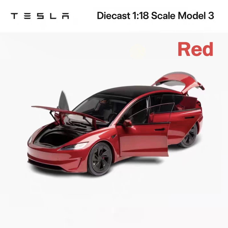 1:18 tesla modelo 3/s/x puro elétrico suv liga totalmente aberto simulação modelo de carro coleção decorar brinquedos em estoque