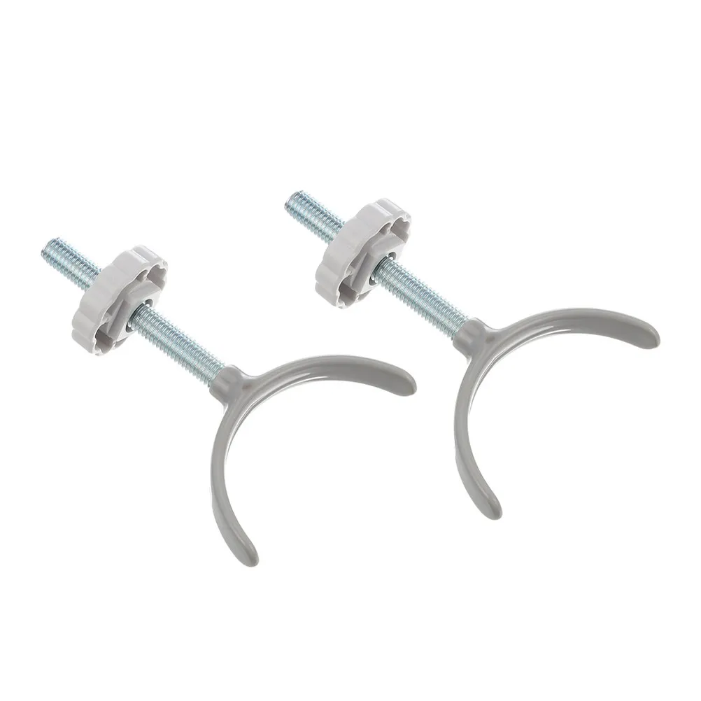 2Pcs Stair Gate Accessories U Shaped Guardrail Fixator Metal Safety Gate Holder for Children Fall Prevention Indoor Outdoor Use