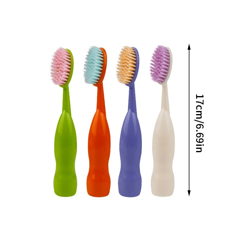 1/2/4 قطعة فرشاة أسنان كبيرة ذات شعيرات ناعمة ورأس واسع بالإضافة إلى حجم كبير لتنظيف الأسنان للزوجين البالغين فرشاة الأسنان المنزلية