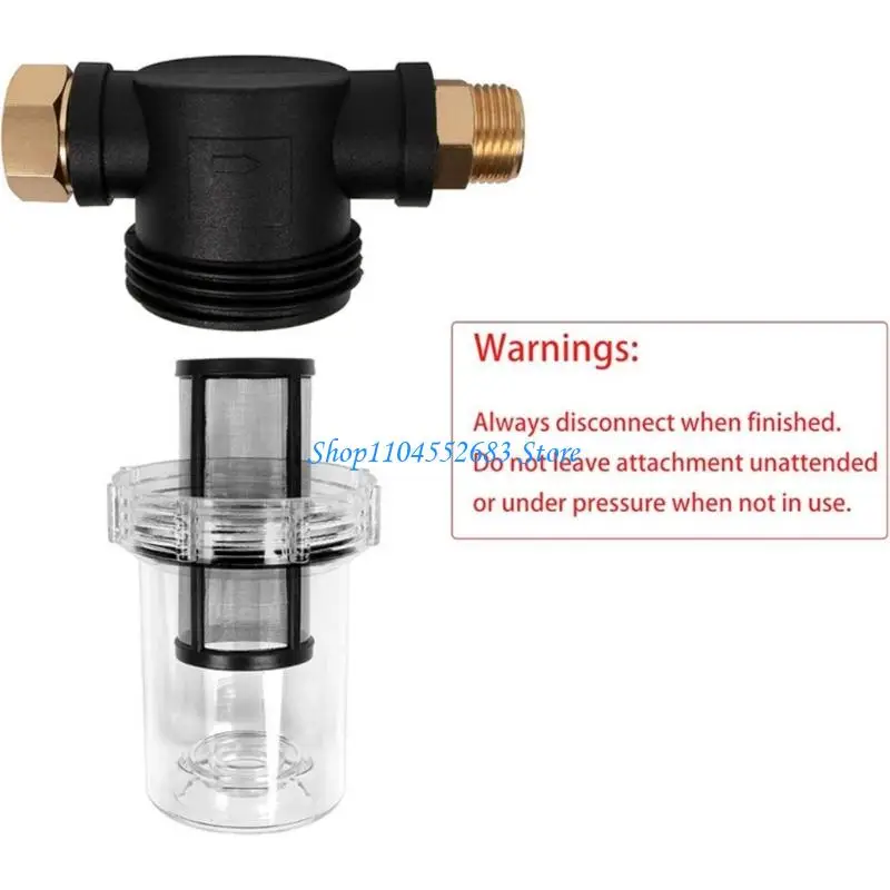 

Y6GD Garden Hose Water Strainer For Pressure Washer with Metal Mesh Screen Protective